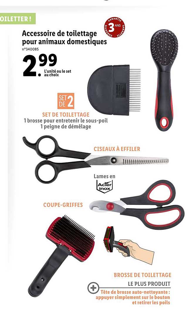 accessoire de toilettage pour animaux domestiques