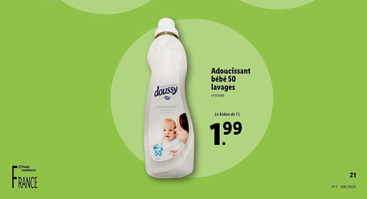 adoucissant bébé 50 lavages