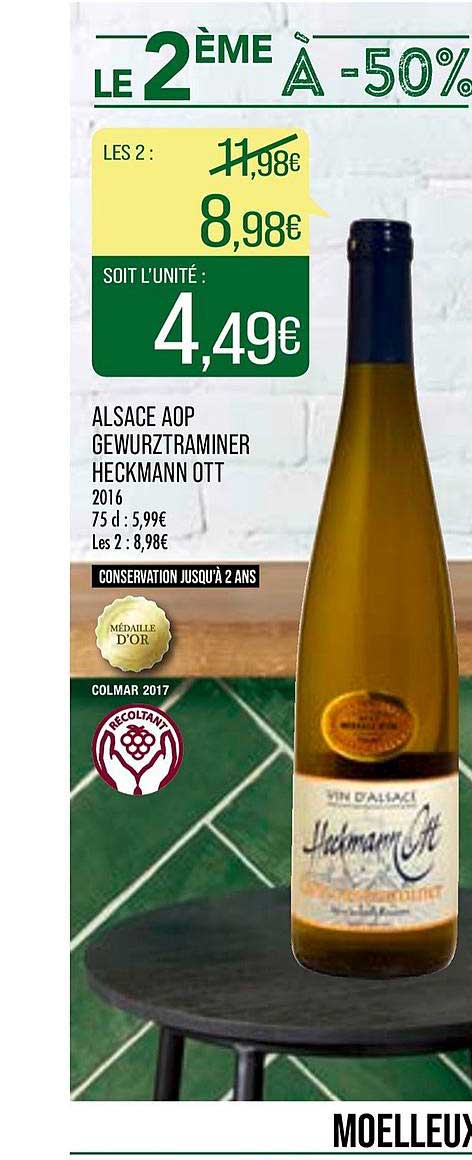 alsace aop gewurztraminer heckmann ott le 2ème à -50%