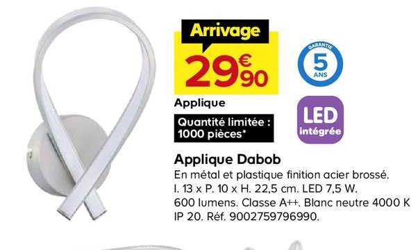 applique dabob led intégrée
