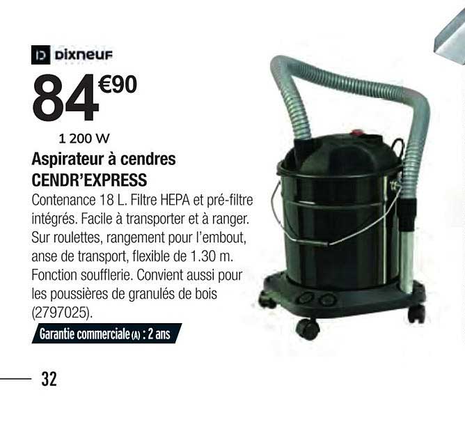 aspirateur à cendres cendr'express dixneuf