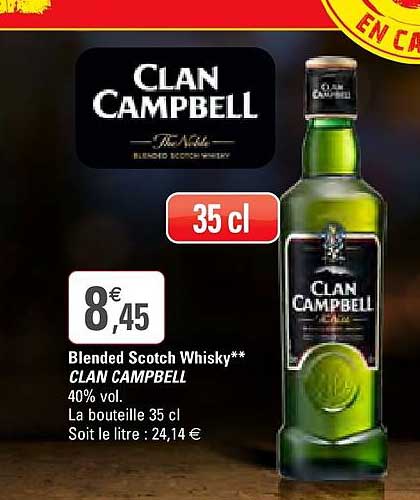 blended scotch whisky clan campbell