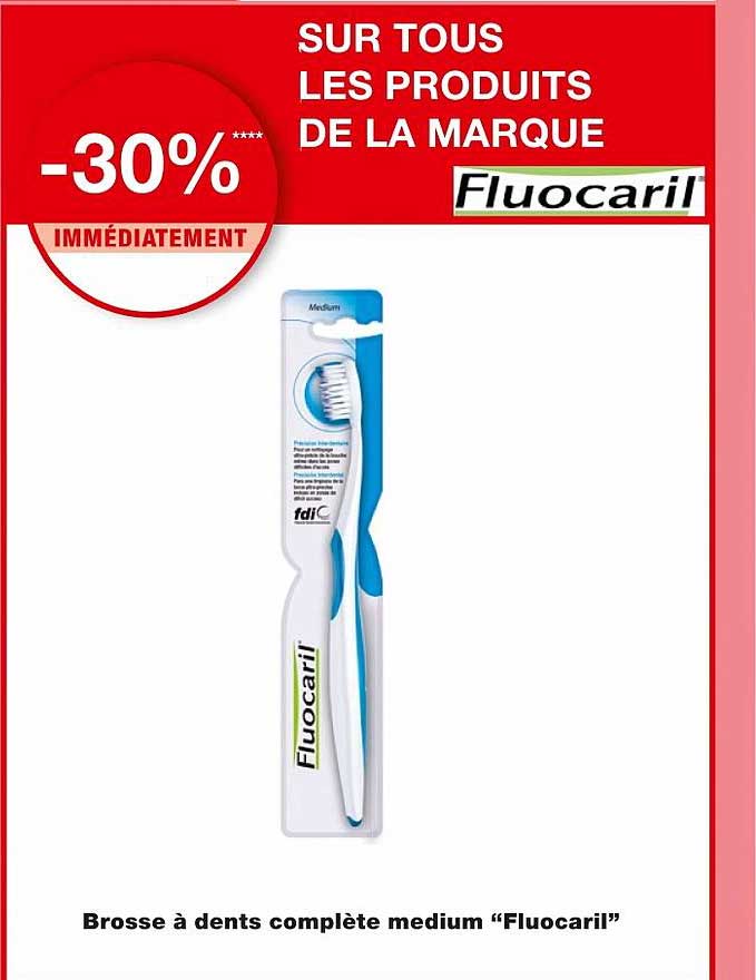 brosse à dents complète medium "fluocaril" -30% immédiatement