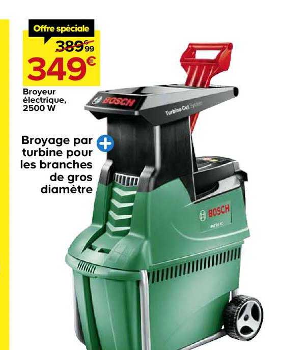 broyage par turbine pour les branches de gros diamètre