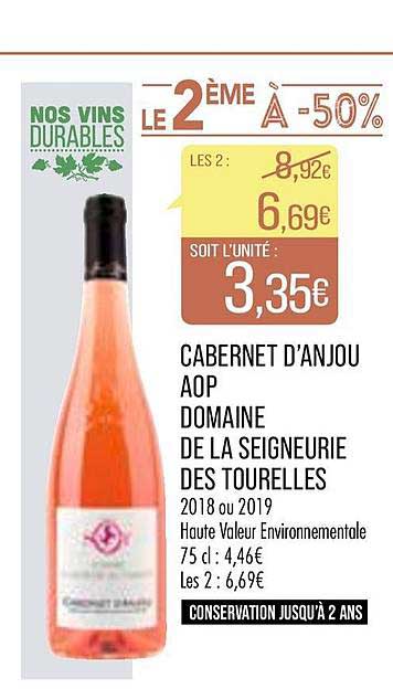 cabernet d'anjou aop domaine de la seigneurie des tourelles