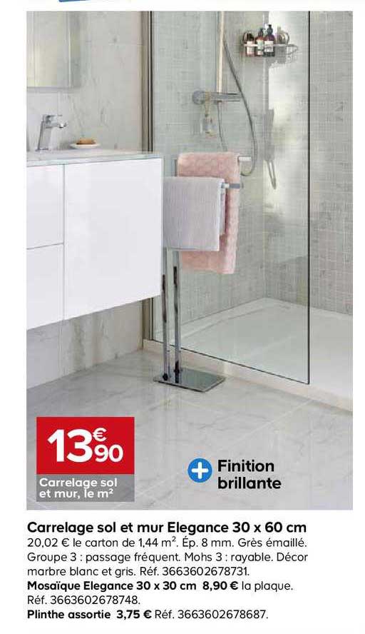 carrelage sol et mur élégance 30x60 cm