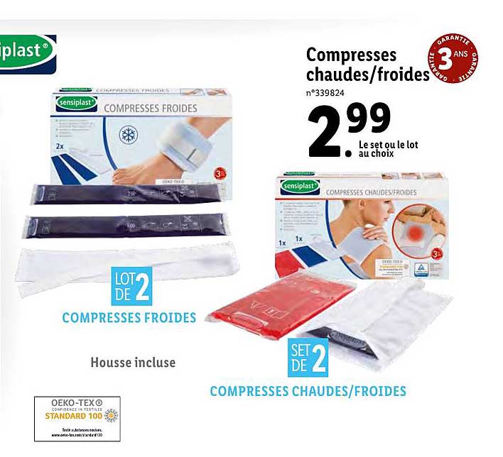 compresses chaudes froides