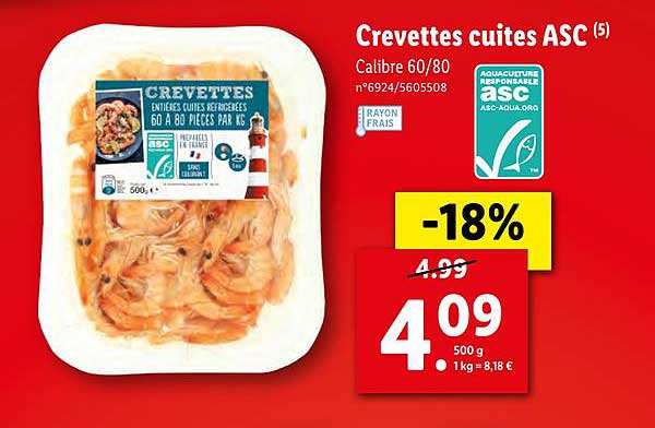 Crevettes Cuites Asc