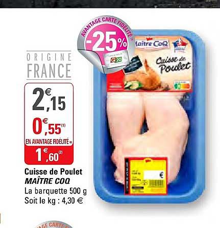 cuisse de poulet maître coq