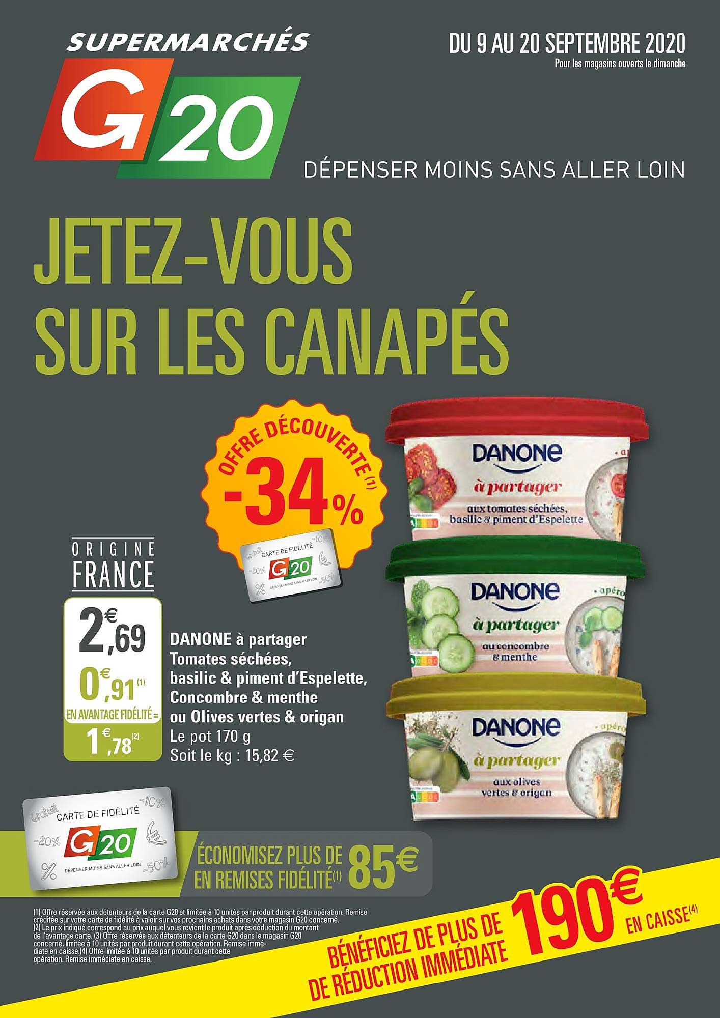 danone à partager tomates séchées basilic & piment d'espelette concombre & menthe ou olives vertes & origan