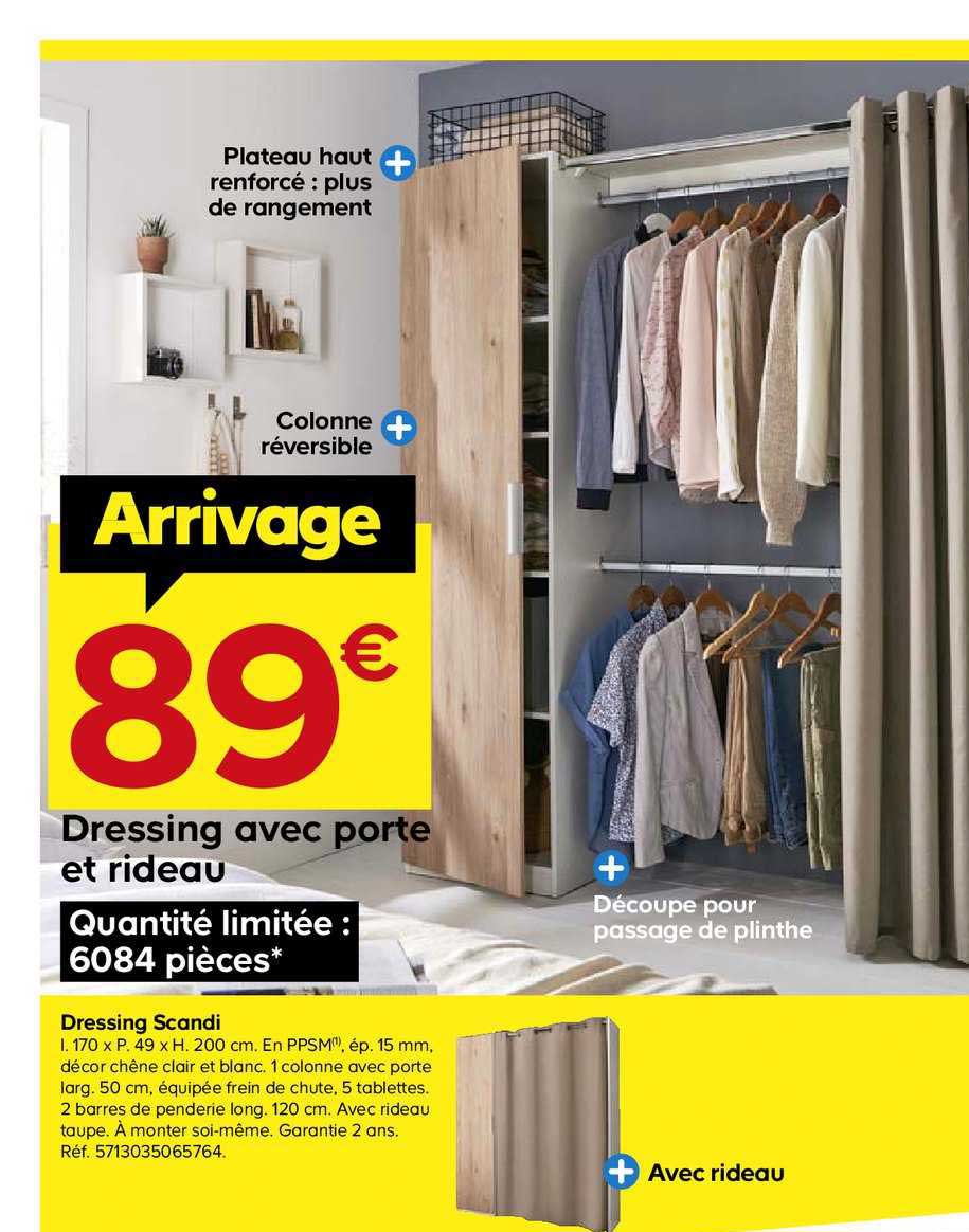 dressing avec porte et rideau dressing scandi