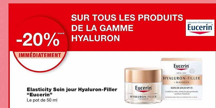 elasticity soin jour hyaluron filler "eucerin" -20% immédiatement