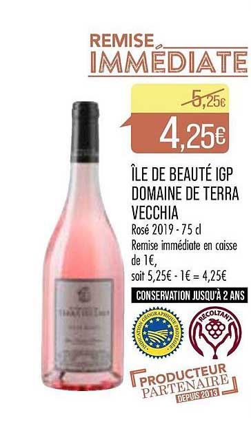 île de beauté igp domaine de terra vecchia remise immédiate
