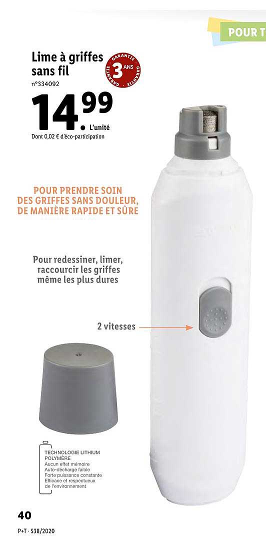 lime à griffes sans fil