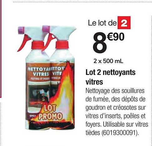lot 2 nettoyants vitres