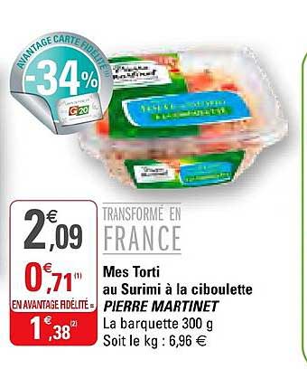 mes torti au surimi à la ciboulette pierre martinet