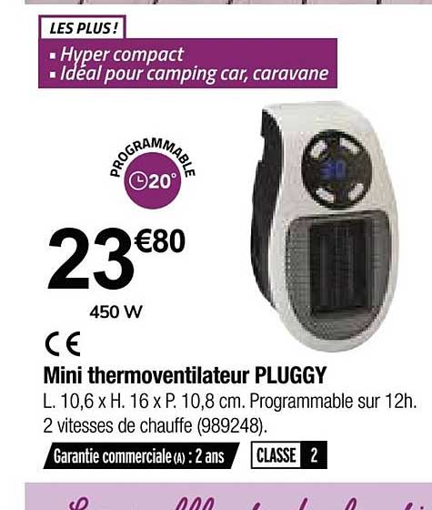 Mini Thermoventilateur Pluggy
