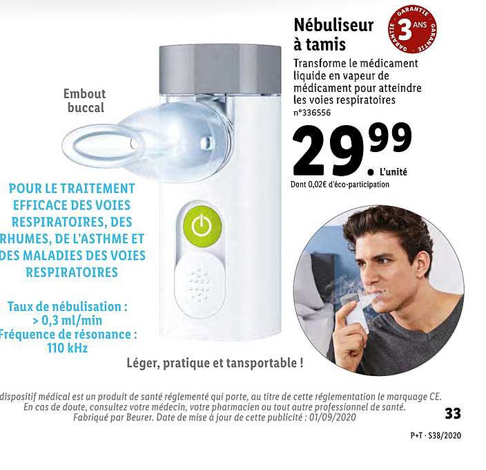 nébuliseur à tamis