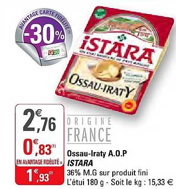 ossau iraty a.o.p istara