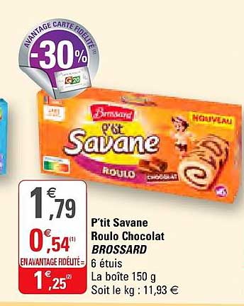 p'tit savane roulo chocolat brossard