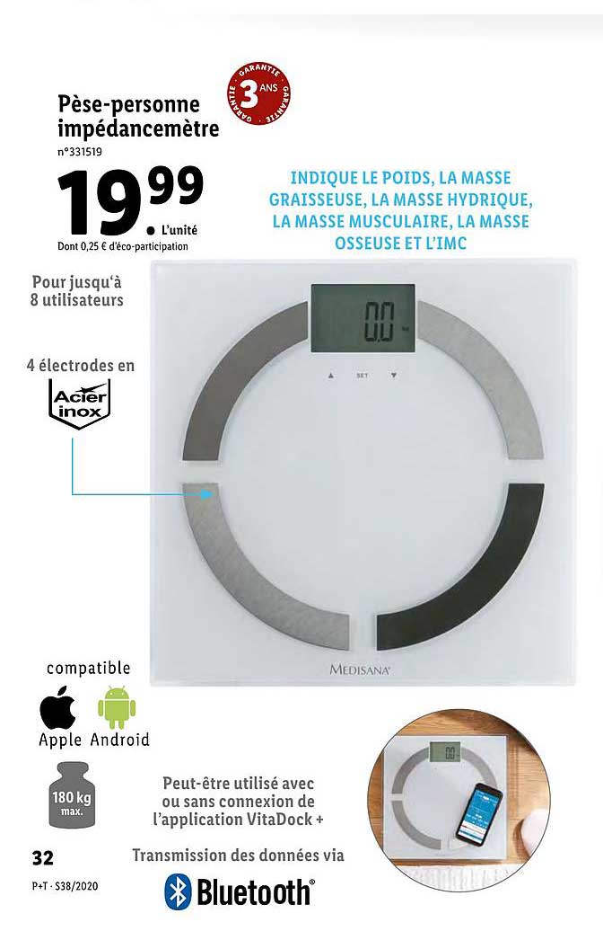pèse personne impédancemètre