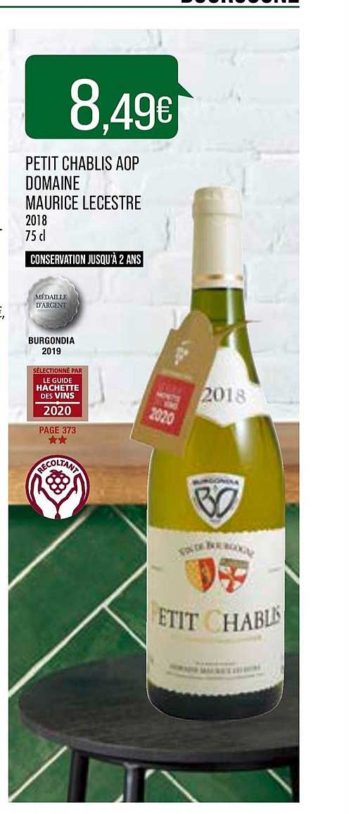petit chablis aop domaine maurice lecestre
