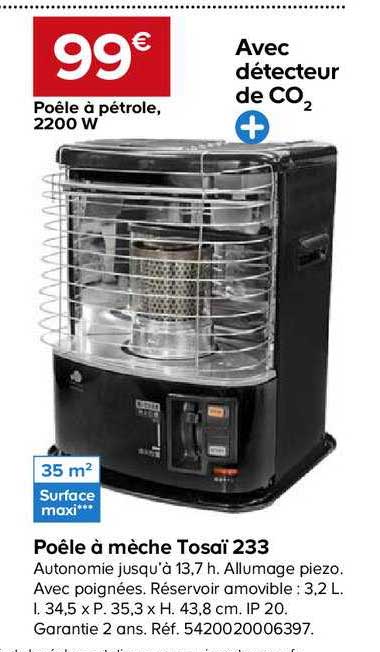 poêle à mèche tosaï 233