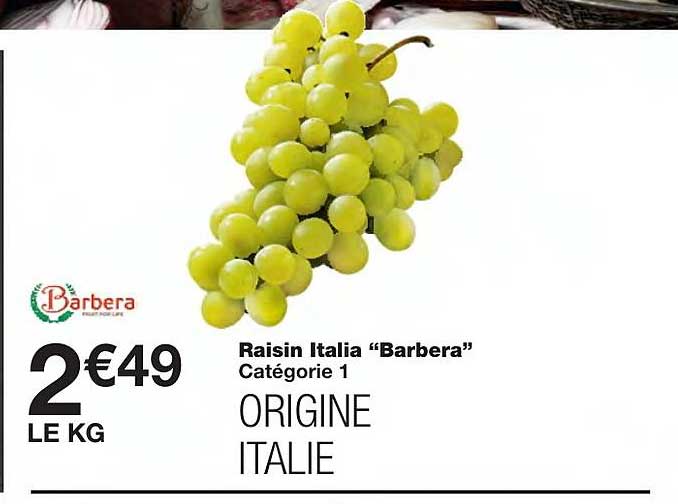raisin italia barbera