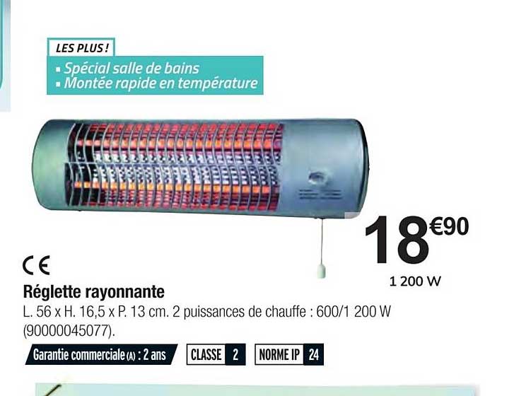 réglette rayonnante