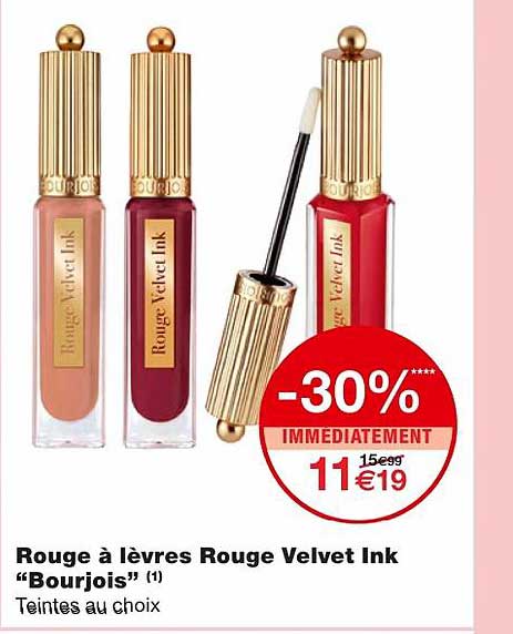rouge à lèvres rouge velvet ink "bourjois" -30% immédiatement