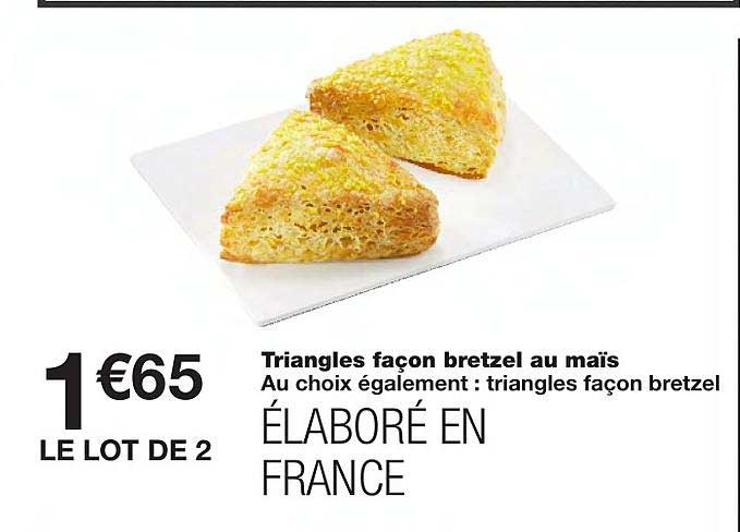 triangles façon bretzel au maïs