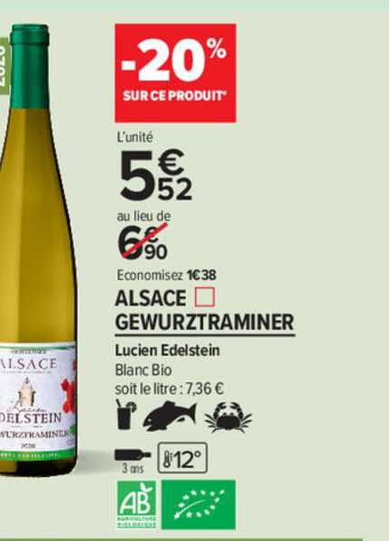 alsace gewurztraminer lucien edelstein blanc bio