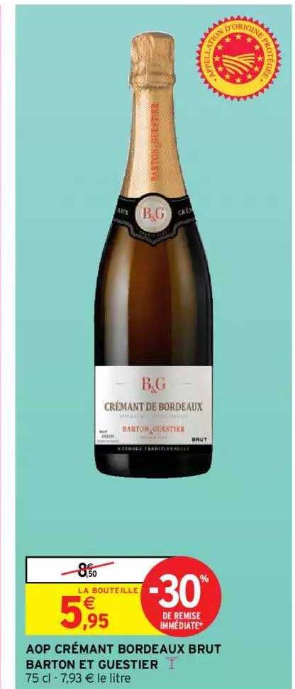 aop crémant bordeaux brut barton et guestier