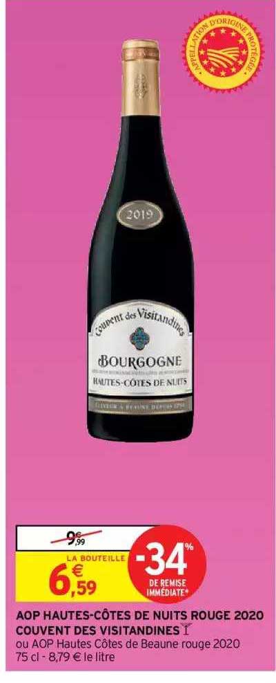 aop hautes-côtes de nuits rouge 2020 couvent des visitandines