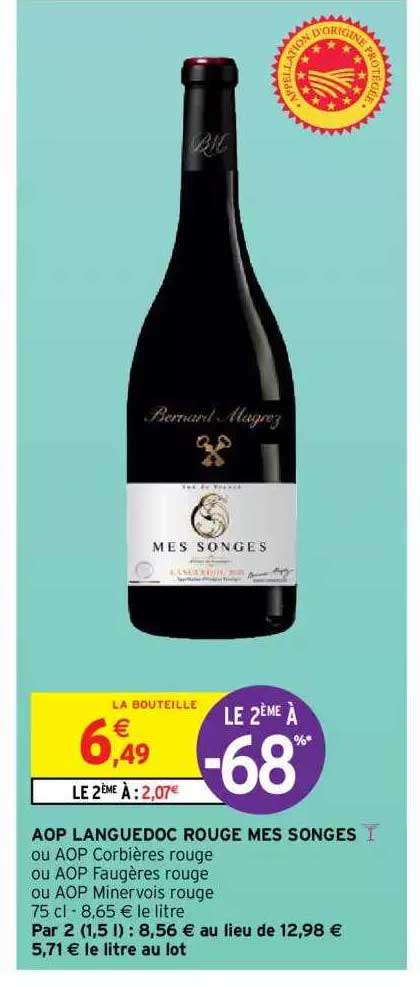 aop languedoc rouge mes songes