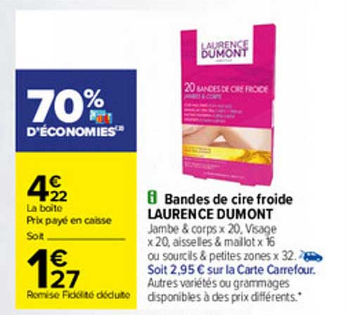 bandes de cire froide laurence dumont