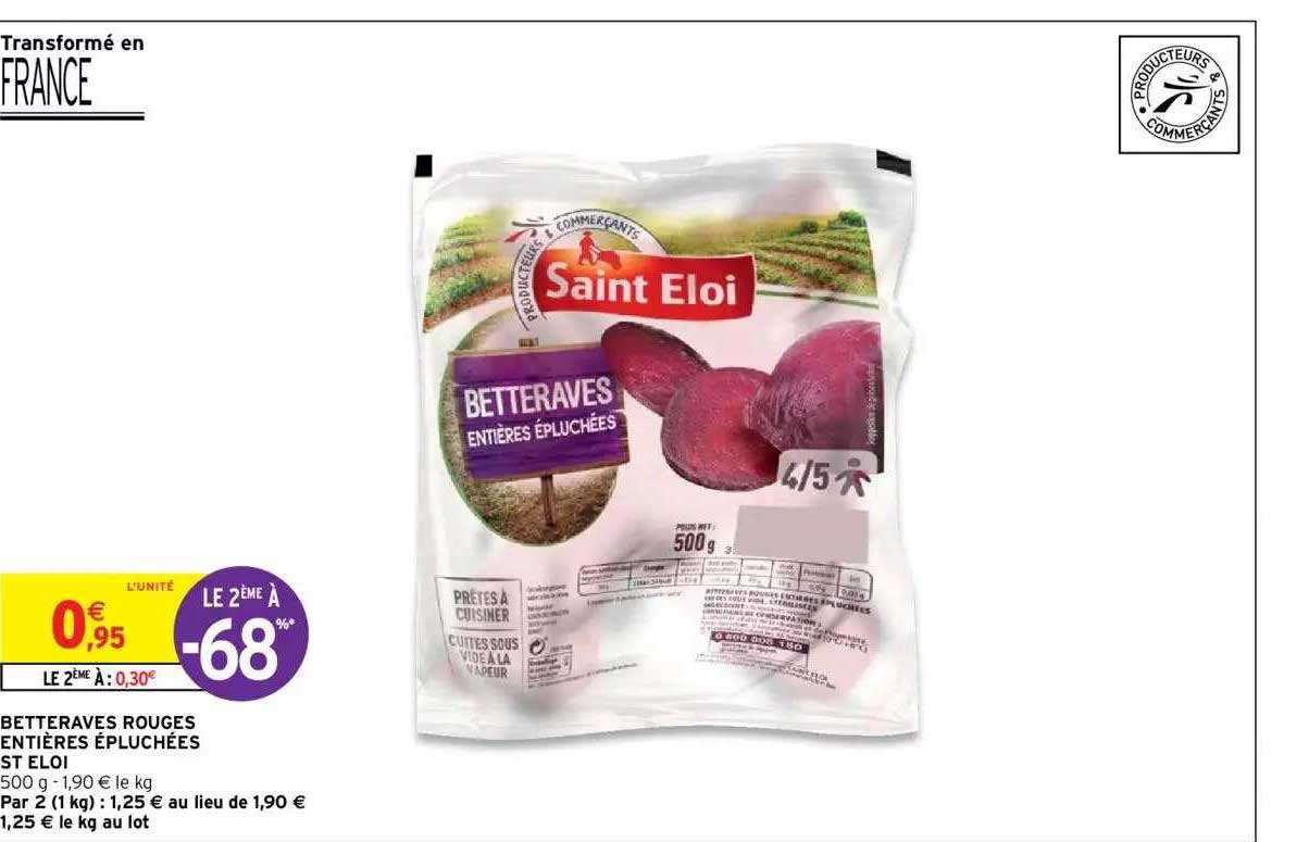 betteraves rouges entières épluchées st éloi