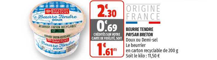 Beurre Tendre Paysan Breton