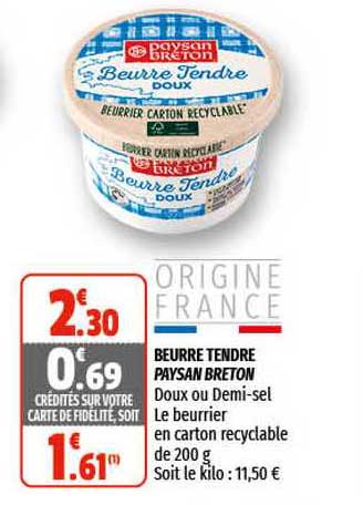 beurre tendre paysan breton
