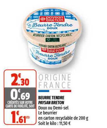 beurre tendre paysan breton