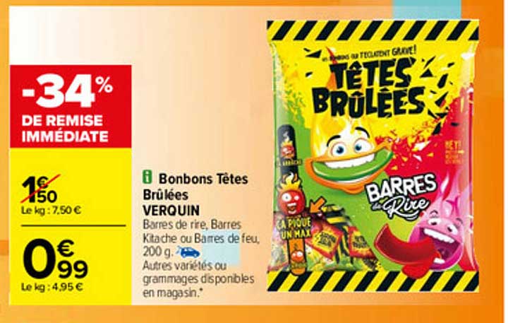 bonbons têtes brûlées verquin