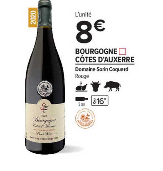 bourgogne côtes d'auxerre domaine sorin coquard rouge