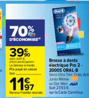 brosse à dents électrique pro 2 - 2000s oral-b