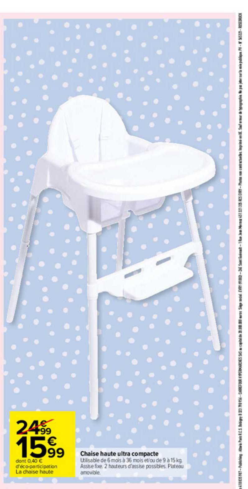 Chaise Haute Ultra Compacte