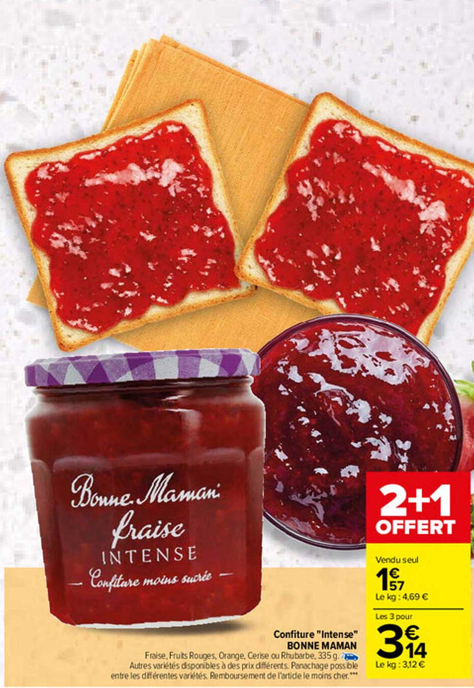 confiture "intense" bonne maman