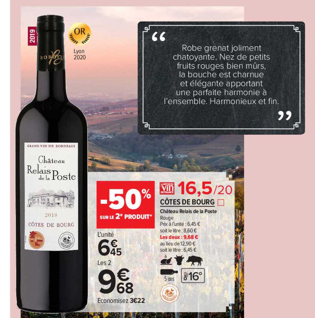 côtes de bourg château relais de la poste rouge