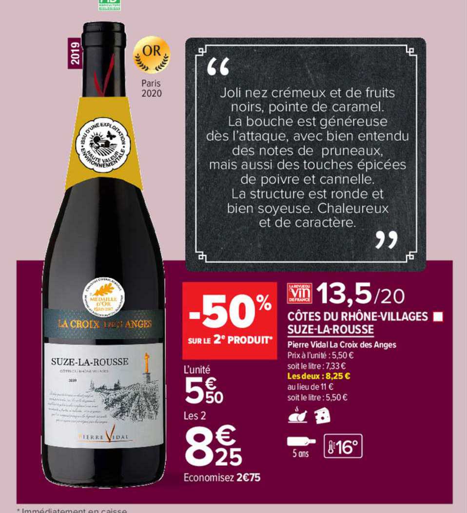 côtes du rhône-villages suze-la-rousse pierre vidal! la croix des anges