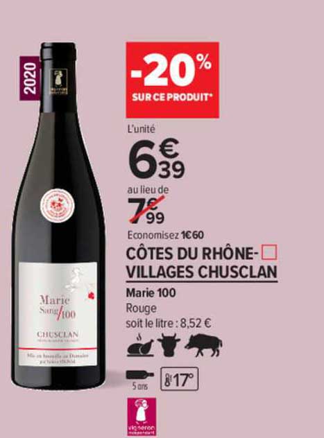 côtes dur rhône-villages chusclan marie 100