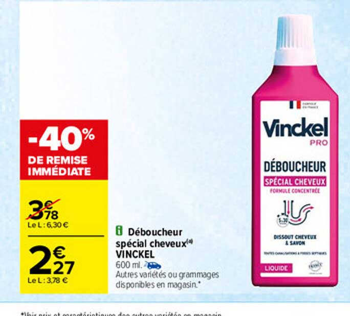 Déboucheur Spécial Cheveux Vinckel