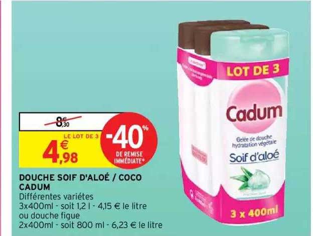 douche soif d'aloé - coco cadum